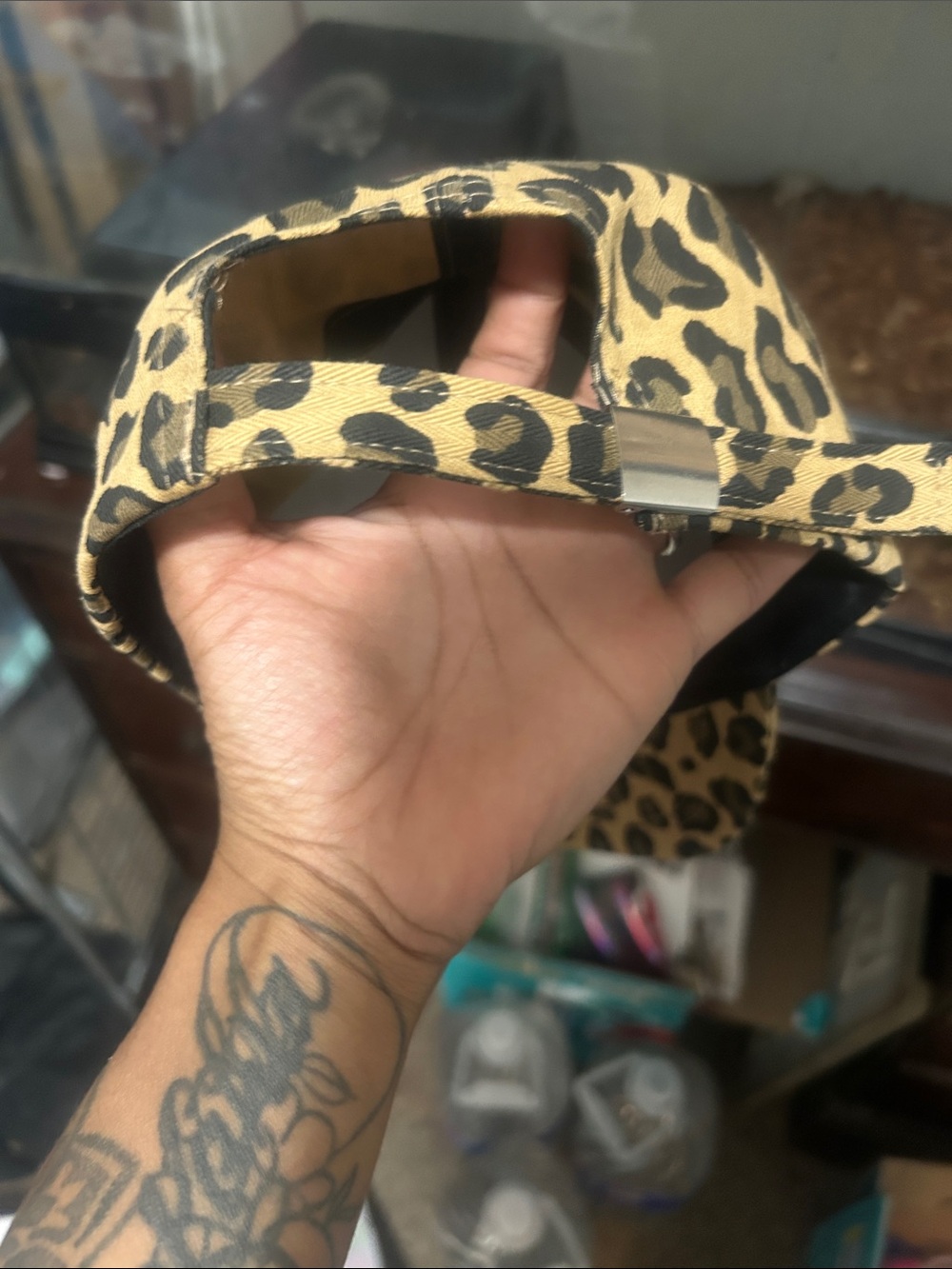 SHEIN Leopard Print NY Baseball Cap - Tan & Black - Picture 3 of 3